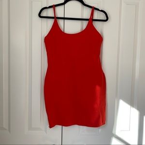 Red bodycon dress